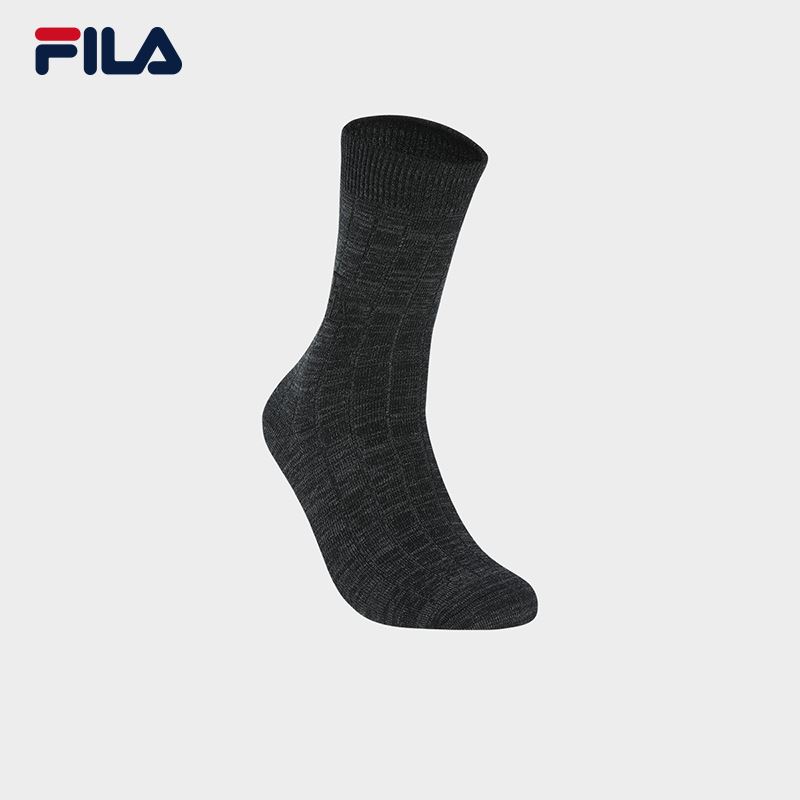 FILA斐乐男休闲黑色抑菌高腰袜