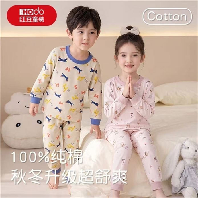 红豆 男女童纯棉家居服套装領https://kurl06.cn/tszGK5拍https://u.jd.com/xrtonQD 任选2套69.8元折34.9元/套100%纯棉 亲肤抑菌 舒适透气