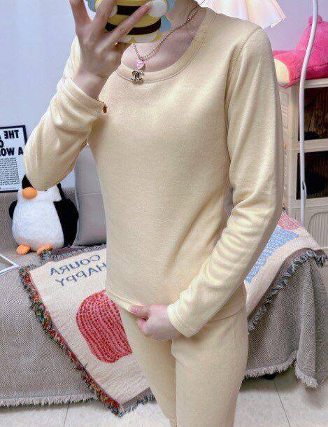 SNOW FLYING/雪中飞S001秋冬男女情侣保暖套装羊绒蚕丝双面磨毛