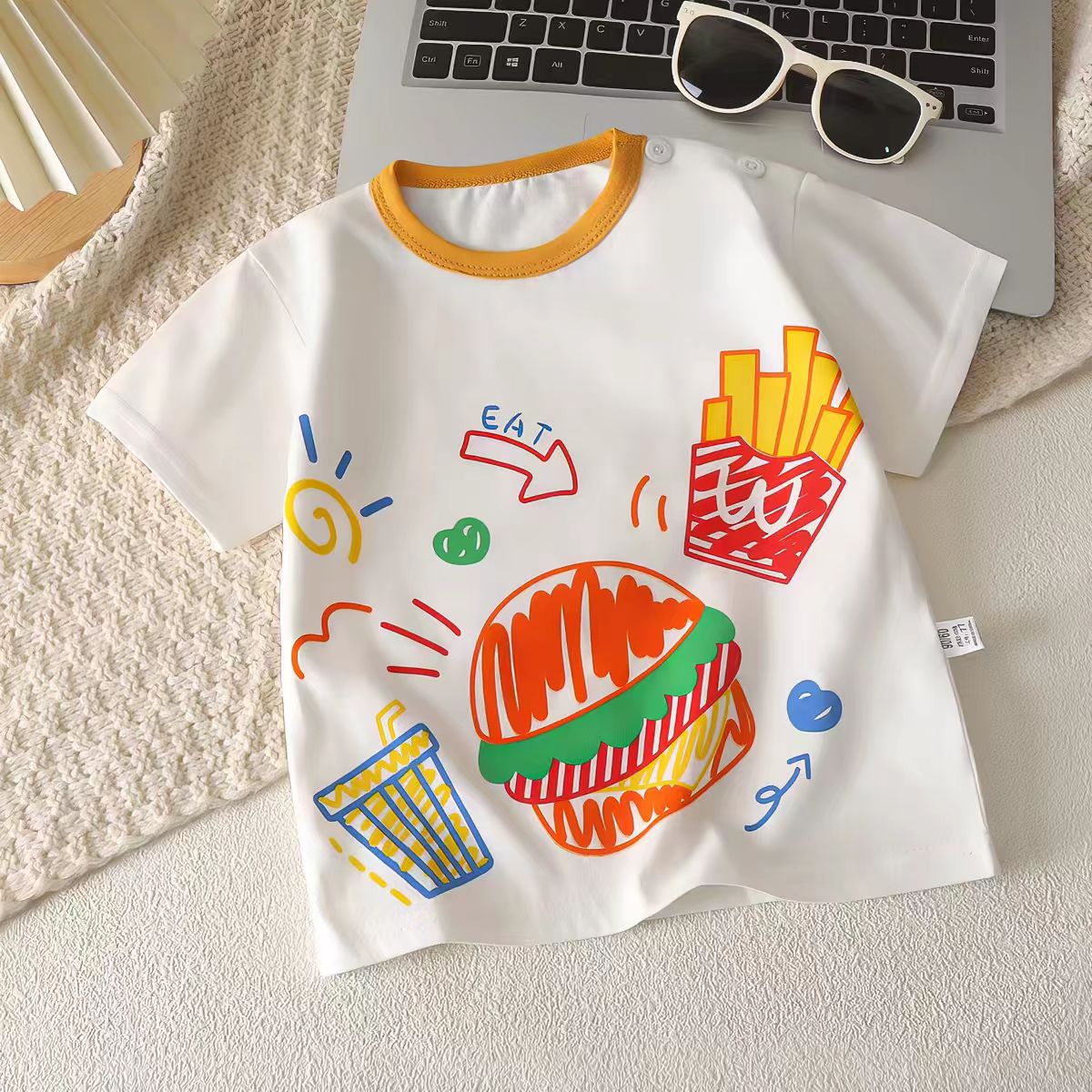 26年新款儿童短袖t恤纯棉小童夏季宝宝衣服男童薄款女童上衣夏款