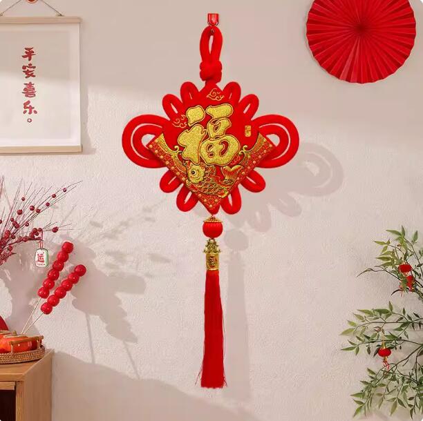 新年中国结2026新款马年春节装饰品清仓福字批发镇宅墙上挂件