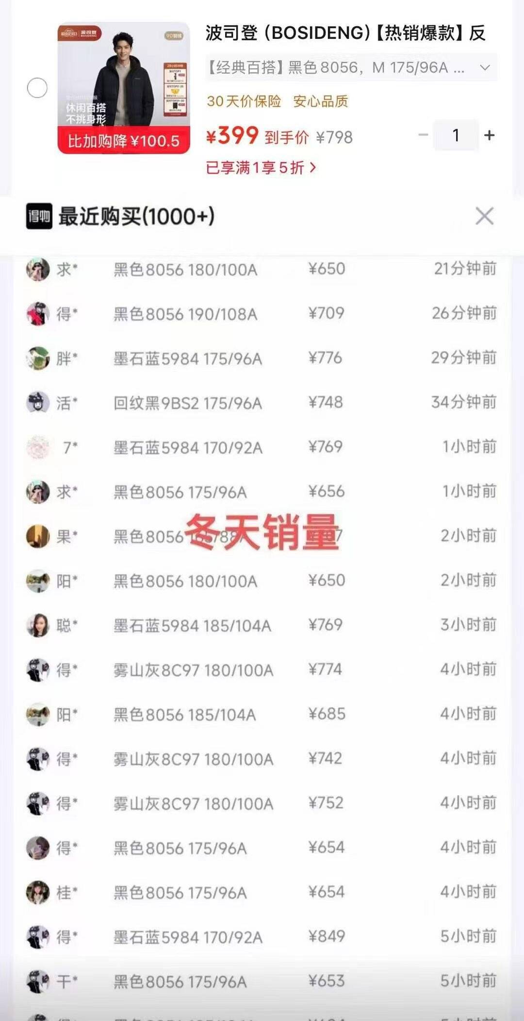 波司登5折经典款波司登101羽绒服 可多拍到手399  锝物去年冬天卖849货号 B25024-5101https://u.jd.com/x6X2zD2 