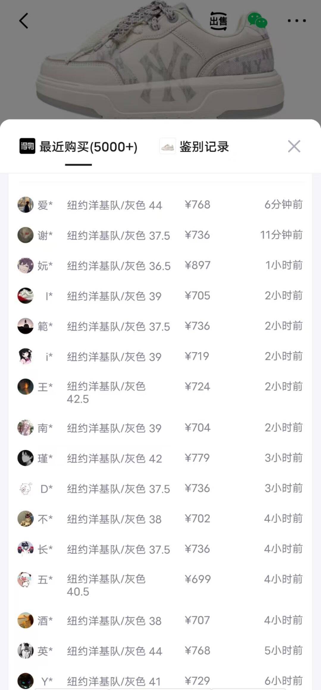 MLB官方 情侣学长鞋男女鞋NY复古老花厚底运动鞋休闲鞋3ASXM056N