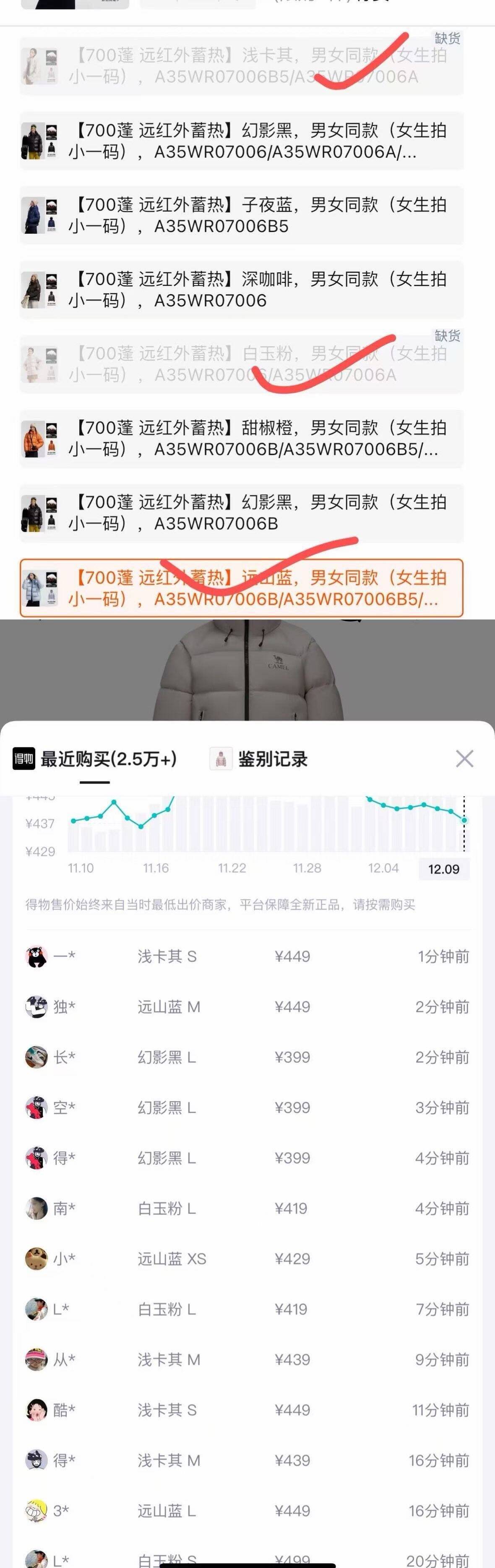 黑钻5pro骆驼浅卡其羽绒服保暖