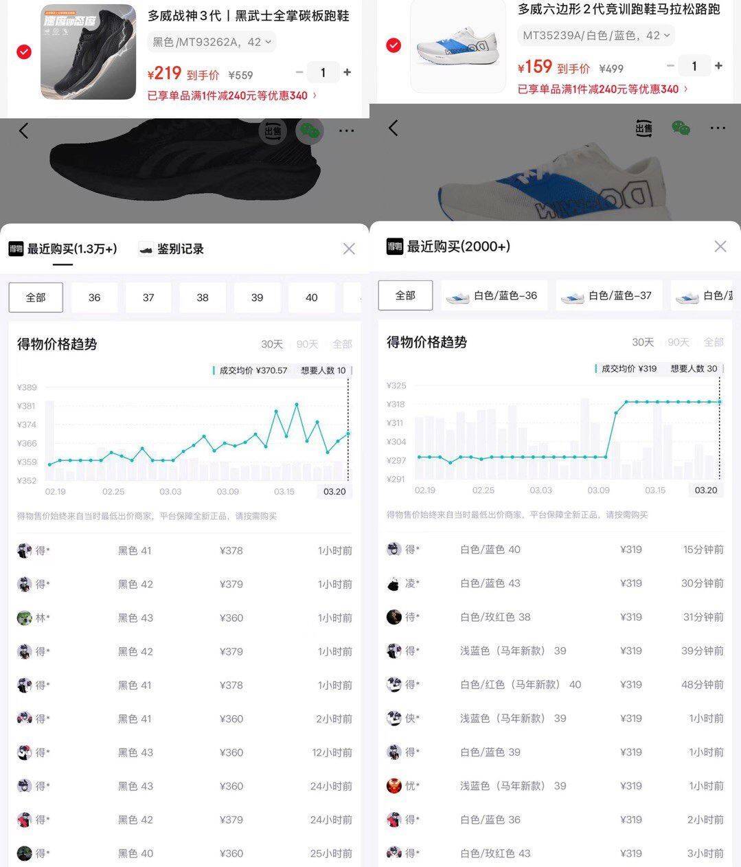 多威跑吧4代PB专业马拉松比赛透气男鞋跑步运动鞋女鞋全掌碳板竞速A MT95288G/黑武士 45