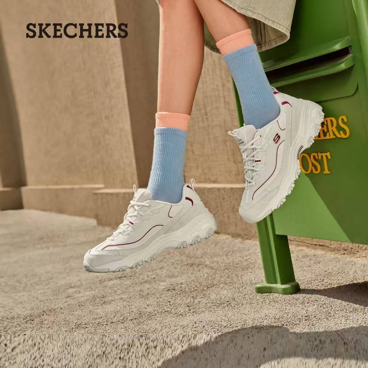斯凯奇（Skechers）秋冬新款男时尚休闲运动鞋保暖复古风格厚底缓震老爹鞋8790356 自然色/NAT 41