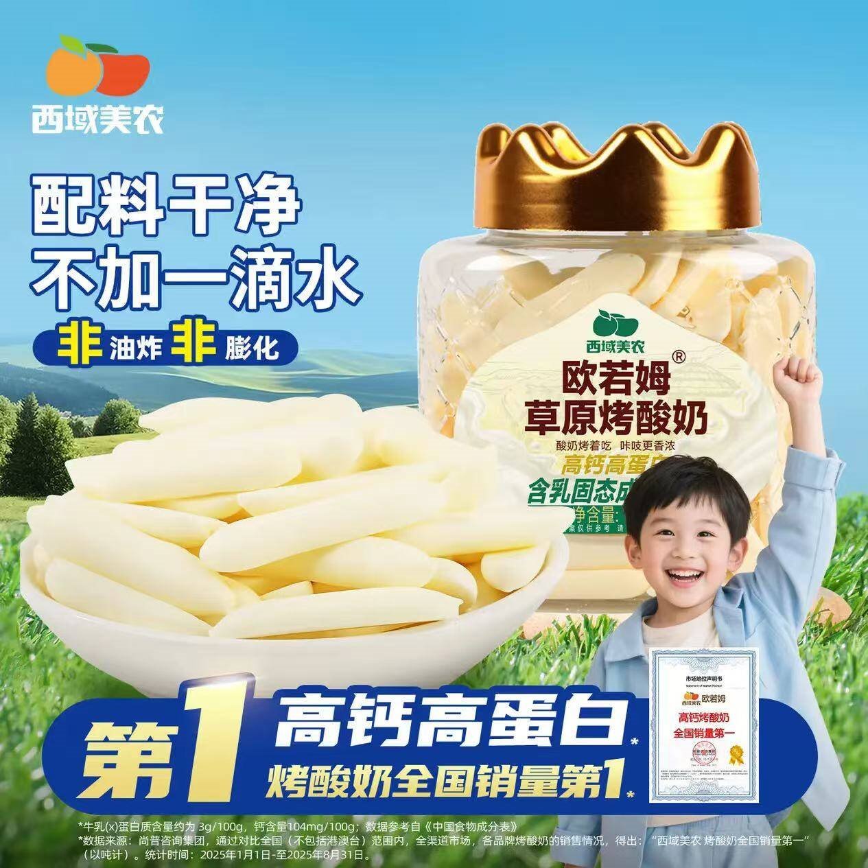 西域美农烤酸奶118g 高钙高蛋白质烤奶皮奶条奶酪乳制品 内蒙特产零食