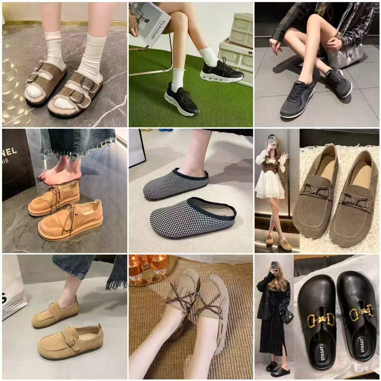 星期六2026春季新款百搭舒适单鞋女勃肯鞋软底复古浅口女鞋单鞋  黑色 36