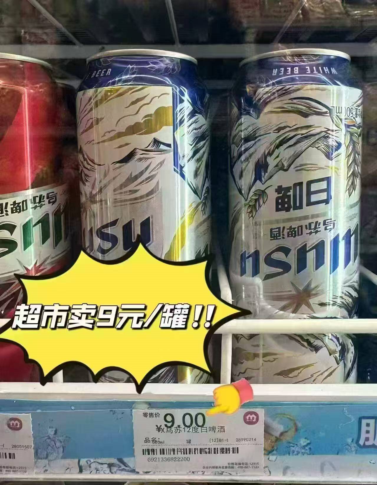 乌苏啤酒大红乌苏小麦啤酒聚会露营婚宴啤酒整箱装 【天生爽洌】乌苏白啤（有效期至26年3月） 500mL 12罐