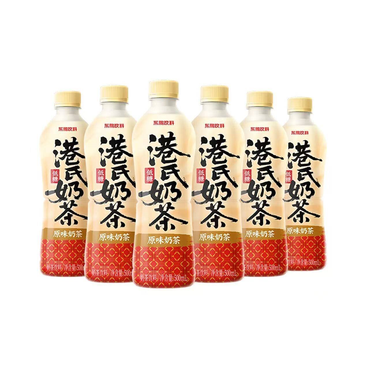 东鹏特饮东鹏低糖港氏奶茶经典原味奶茶饮料500ml 整箱 500ml*6瓶