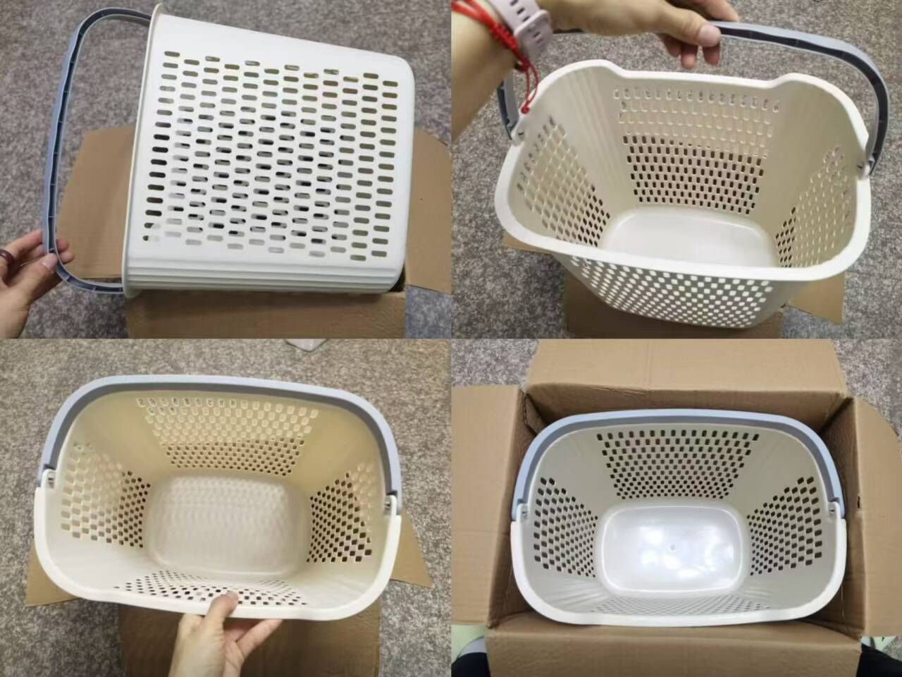 京东物流 家用脏衣篓镂空收纳筐零食玩具收纳箱卫生间宿舍脏衣篮 奶油：大号